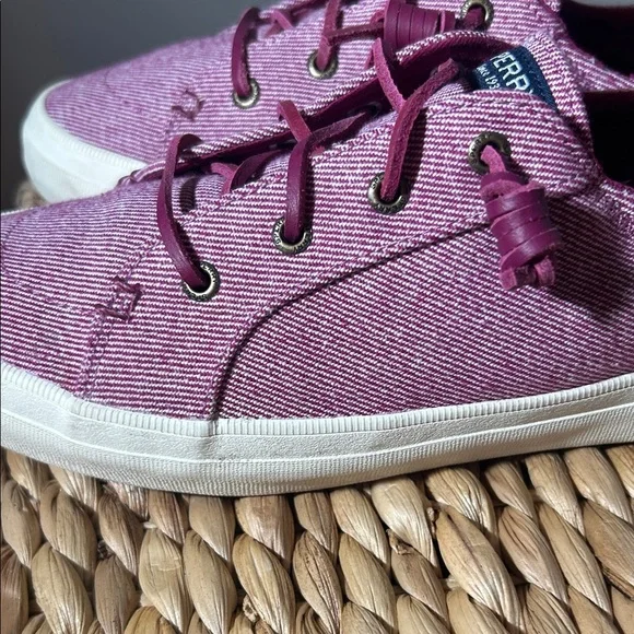 Sperry Women's Pink Canvas Sneakers - Picture 4 of 8